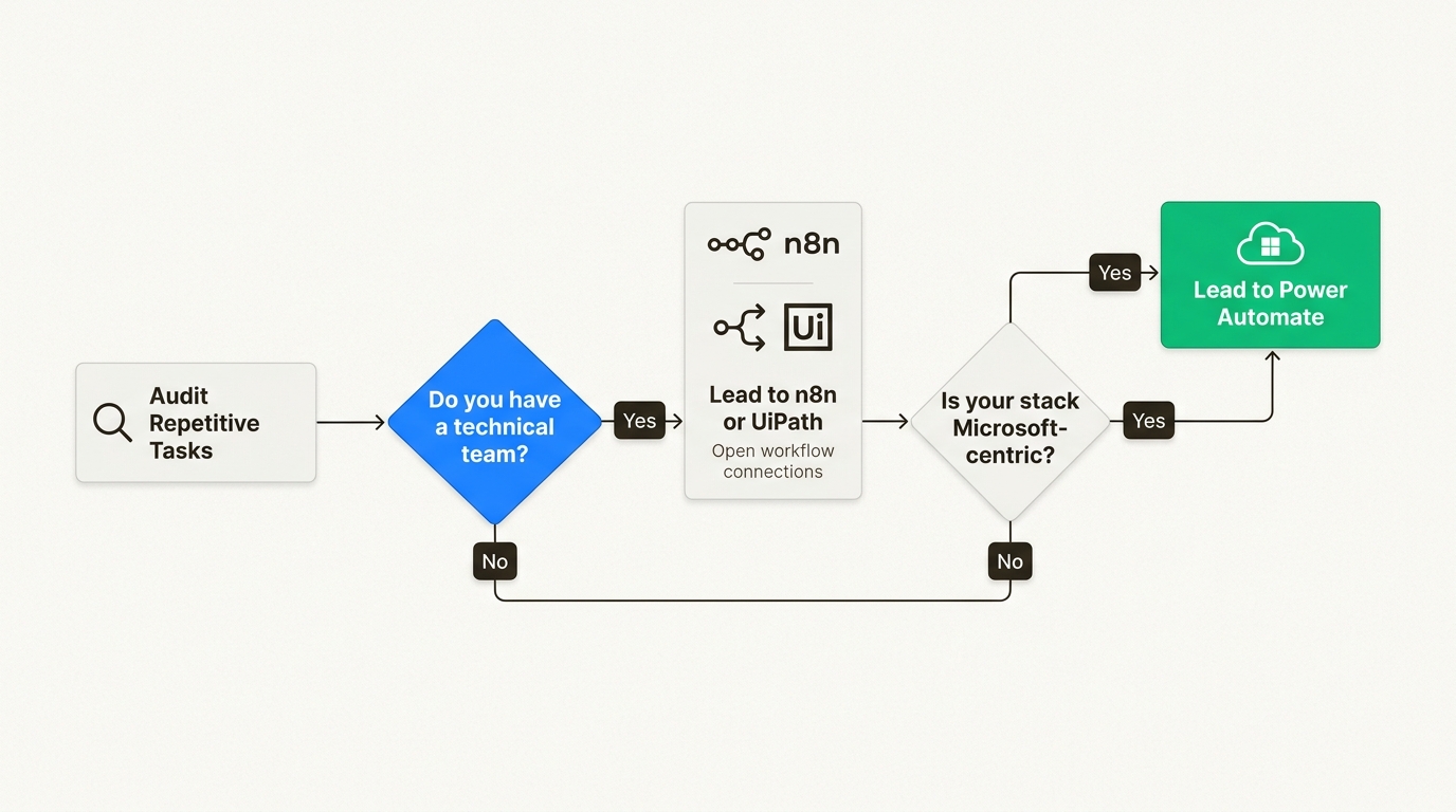 This logical framework helps you identify the right tool based on your existing technical resources and specific infrastructure requirements.