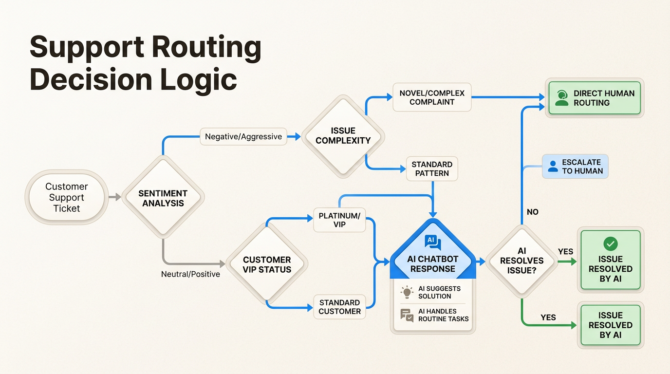 Enrutamiento inteligente que hace coincidir la complejidad del problema del cliente con el recurso de soporte adecuado