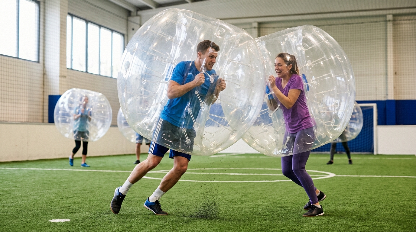 Bubble Soccer levels the playing field, allowing colleagues to interact in a fun, safe, and memorable way.