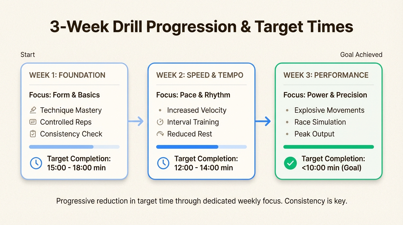 Building speed systematically prevents test-day panic and muscle memory gaps