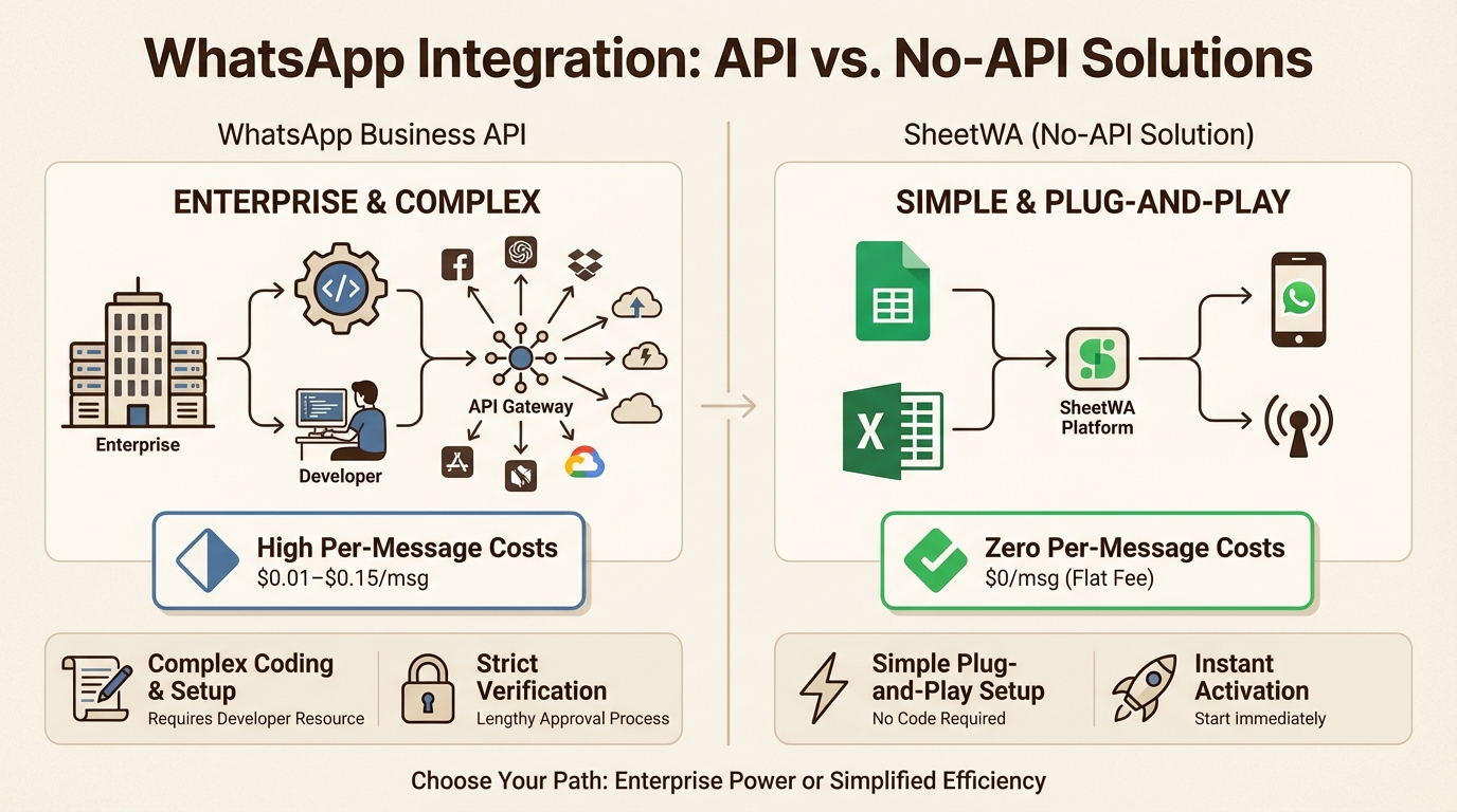 Cost and complexity differences between API and spreadsheet-based solutions help businesses choose the most profitable marketing path.