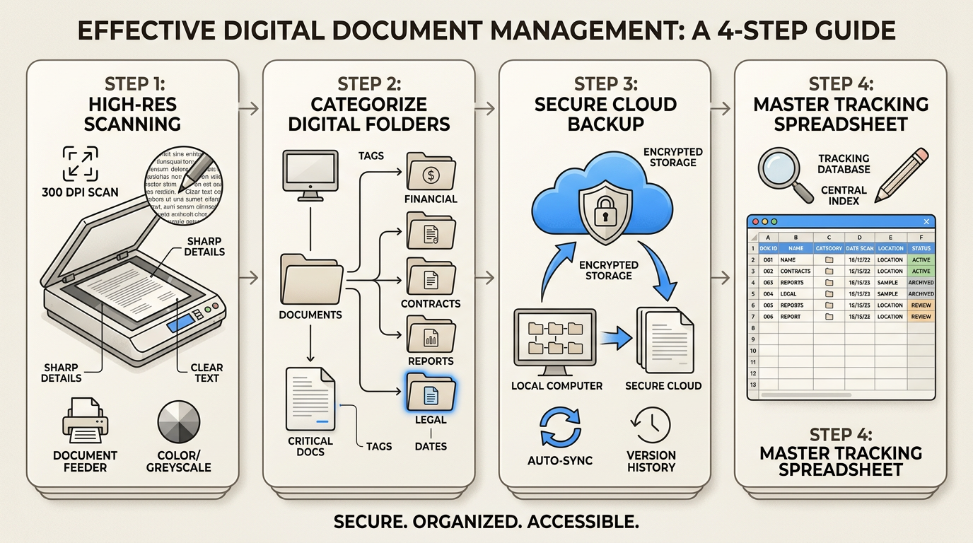 Document organization workflow for government job applications