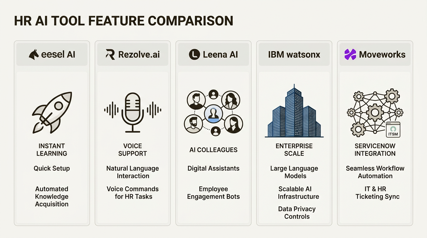 Selección de herramientas de IA de RR. HH. basada en la velocidad de implementación, las capacidades de voz y las necesidades de integración empresarial