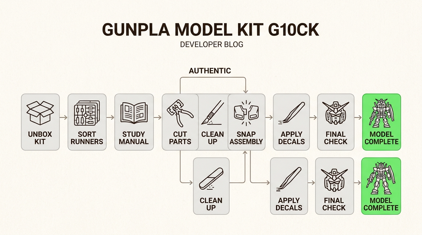 Follow this essential workflow to efficiently assemble your authentic Gundam model, ensuring a smooth and enjoyable building experience.