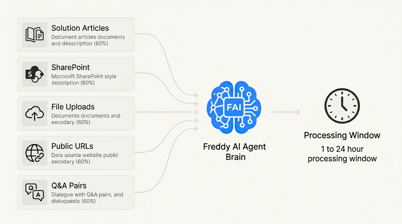 La connexion de diverses sources de données garantit que votre agent IA possède les connaissances complètes nécessaires pour résoudre les requêtes complexes des employés.
