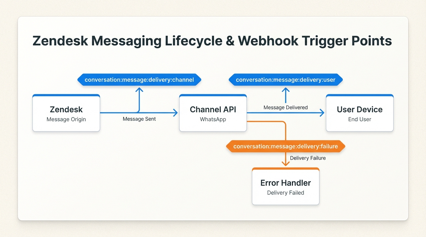 Flujo de entrega de mensajes desde la entrega de la API al dispositivo del cliente