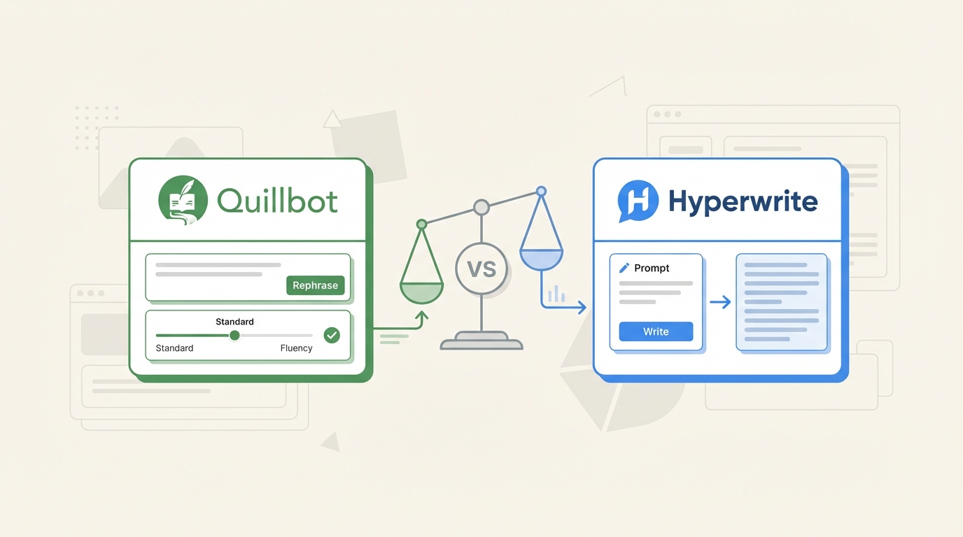 Quillbot vs Hyperwrite: Una comparación objetiva | eesel AI