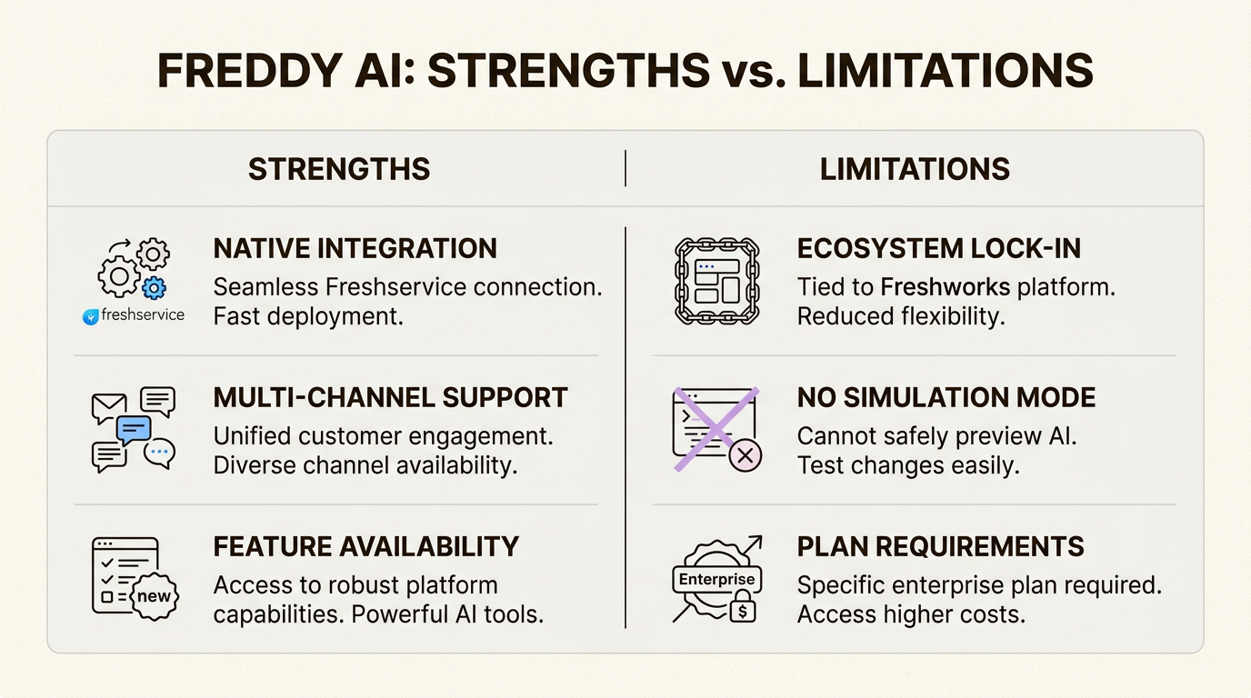 Kompromisse, die bei der Bewertung von Freddy AI für Ihren Tech Stack zu berücksichtigen sind