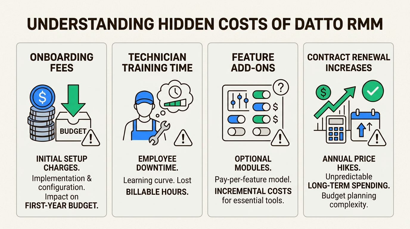 Hidden costs that increase first-year total cost of ownership