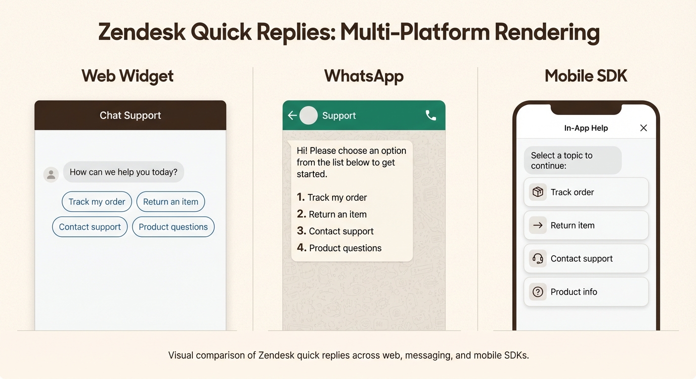 Entender como as respostas rápidas aparecem em diferentes dispositivos garante uma experiência consistente e acessível para todos os seus clientes.