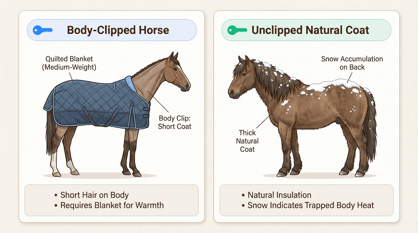 Understanding the difference between clipped and unclipped coats helps you determine the appropriate level of artificial insulation required.