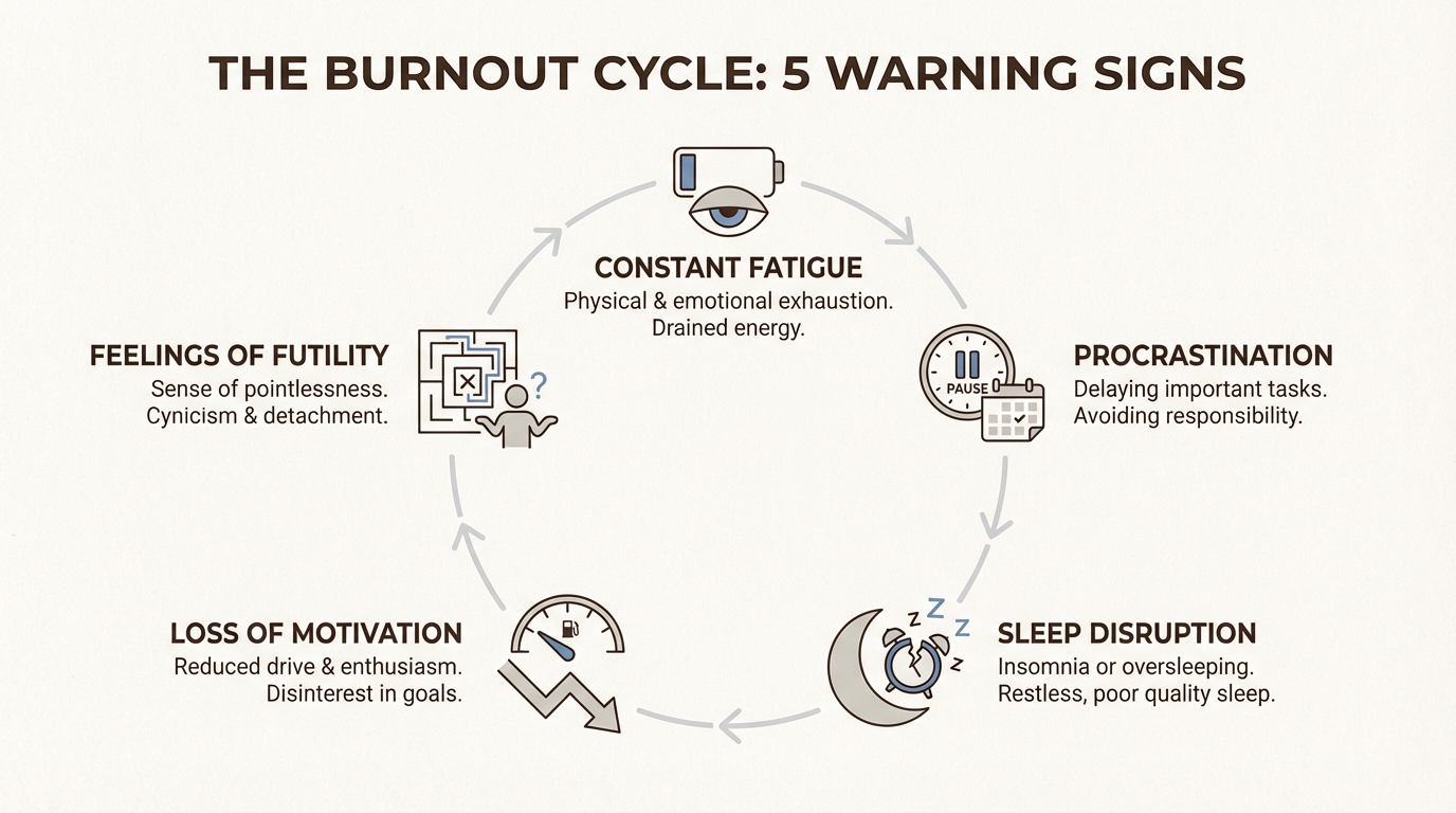 Early recognition of these symptoms allows for intervention before burnout becomes debilitating