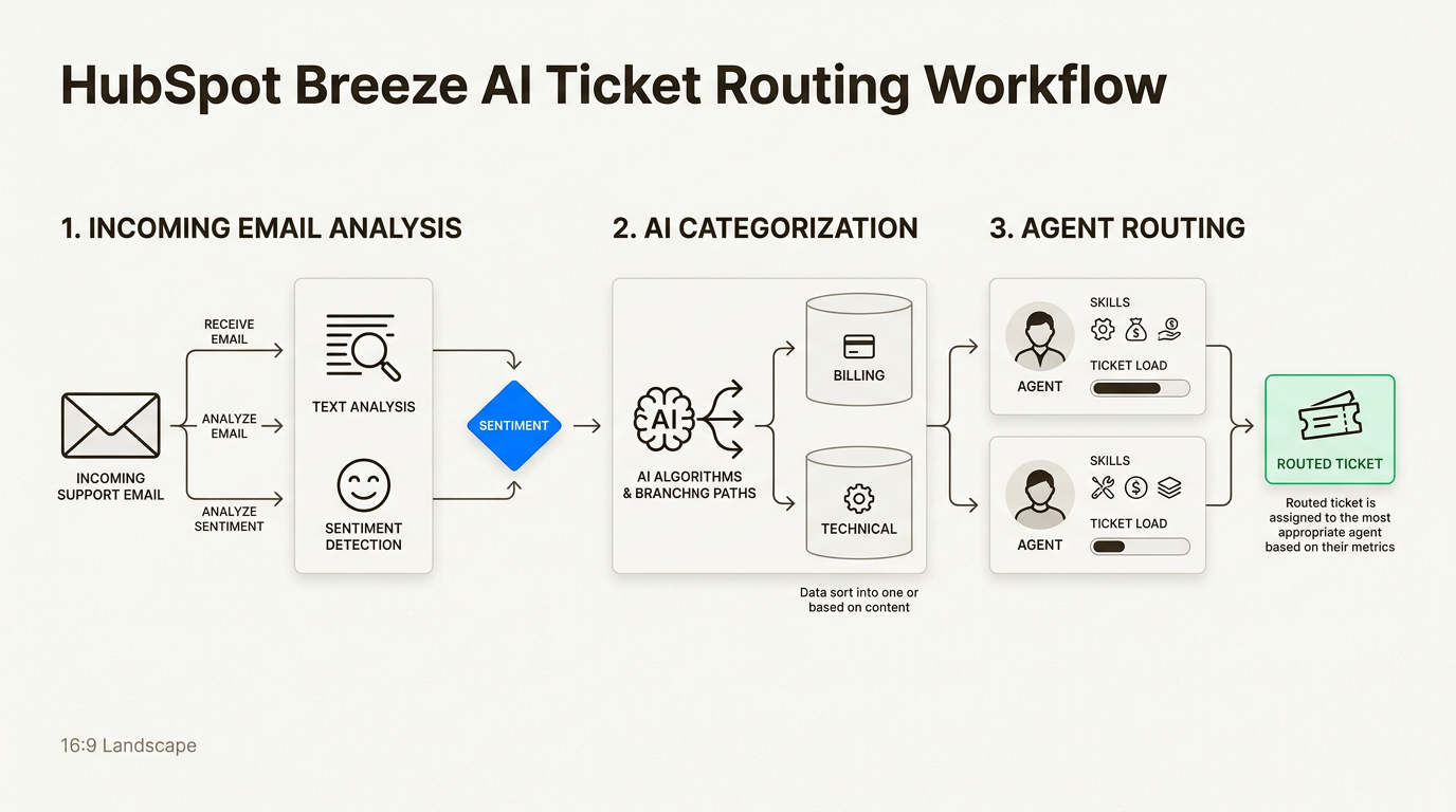 El enrutamiento impulsado por IA elimina la clasificación manual, lo que permite a los equipos de soporte abordar los problemas de alta prioridad más rápido mientras mantienen una carga de trabajo equilibrada.