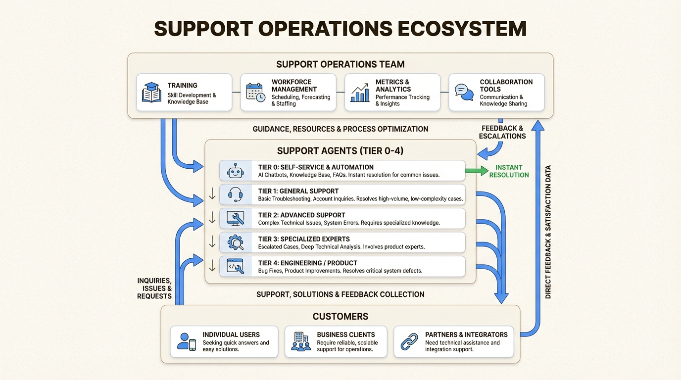 Support Operations ermöglichen die Bereitstellung von Kundenservice
