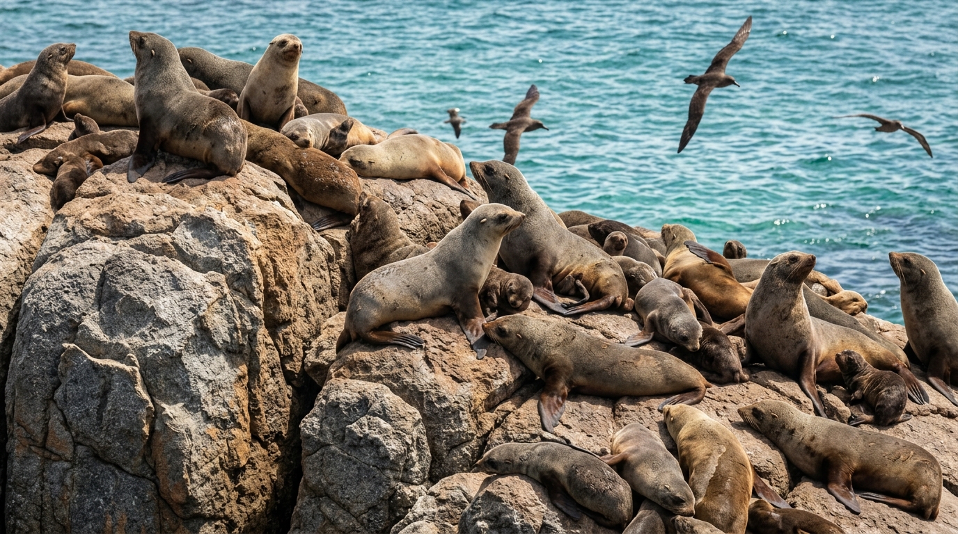 Kanowna Island supports one of Victoria's largest breeding colonies, offering a rare look at Australian fur seals in their protected natural habitat.