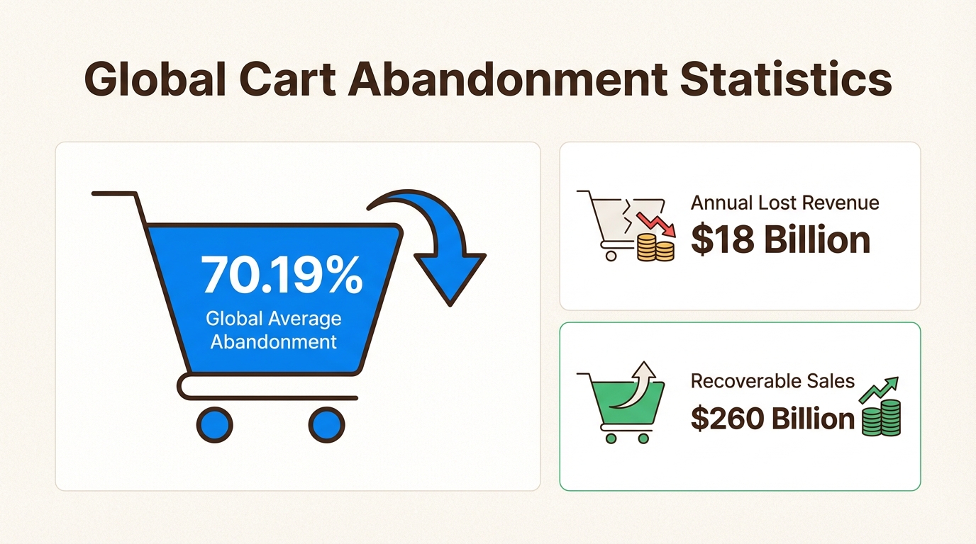 L'abandon de panier représente une perte de revenus massive, mais aussi une opportunité de récupération importante