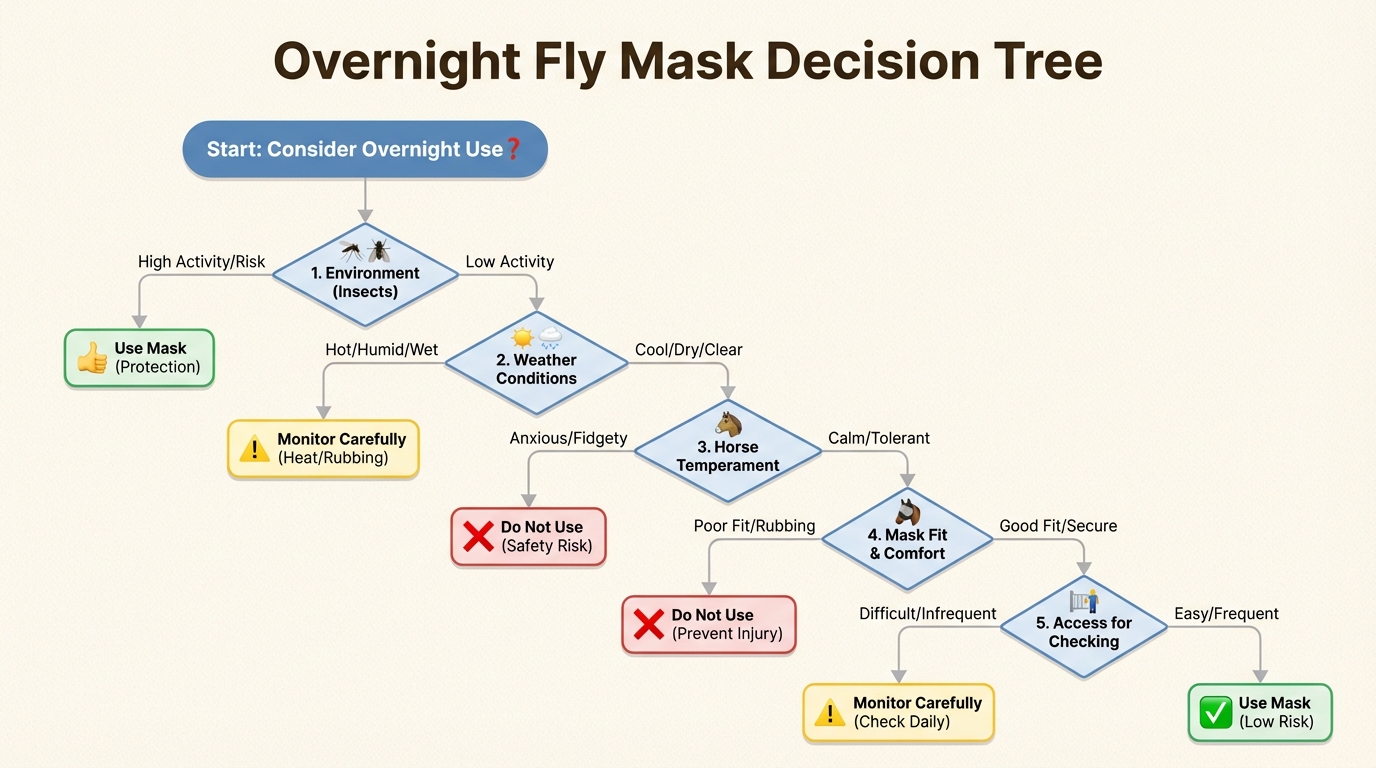Visual decision framework for horse owners considering overnight mask wear