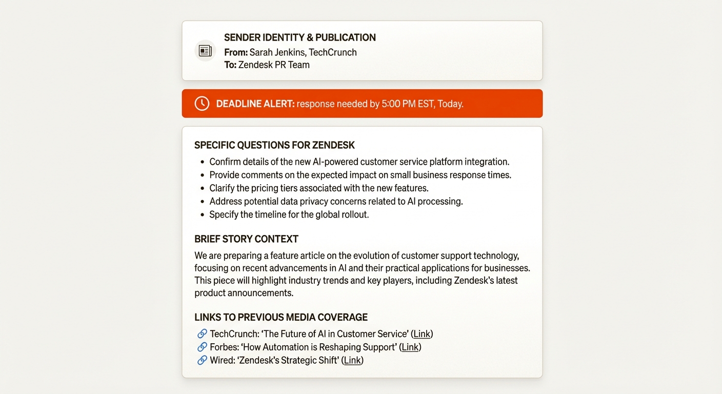 Cinco elementos-chave para um e-mail de consulta de imprensa eficaz