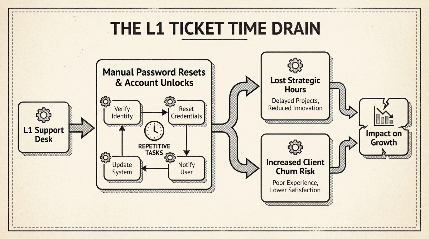 Repetitive low-level tasks preventing teams from focusing on revenue-generating projects