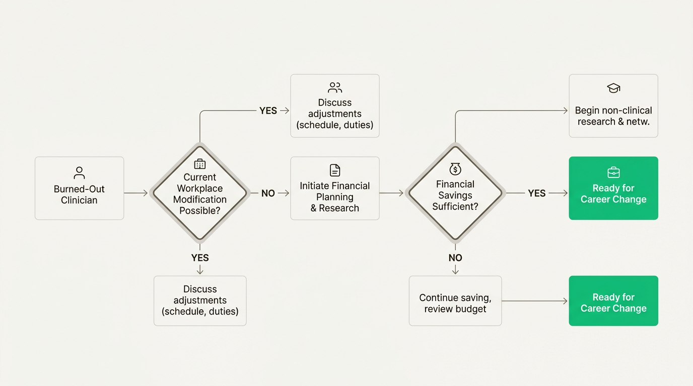 Framework to evaluate readiness for career transition versus workplace changes