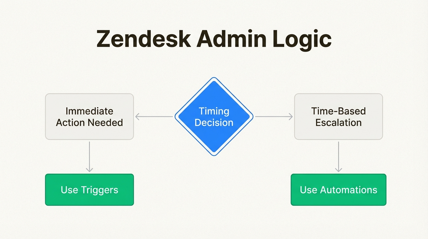 Anleitung zur Auswahl des richtigen Zendesk-Tools basierend auf Timing und Benachrichtigungsanforderungen