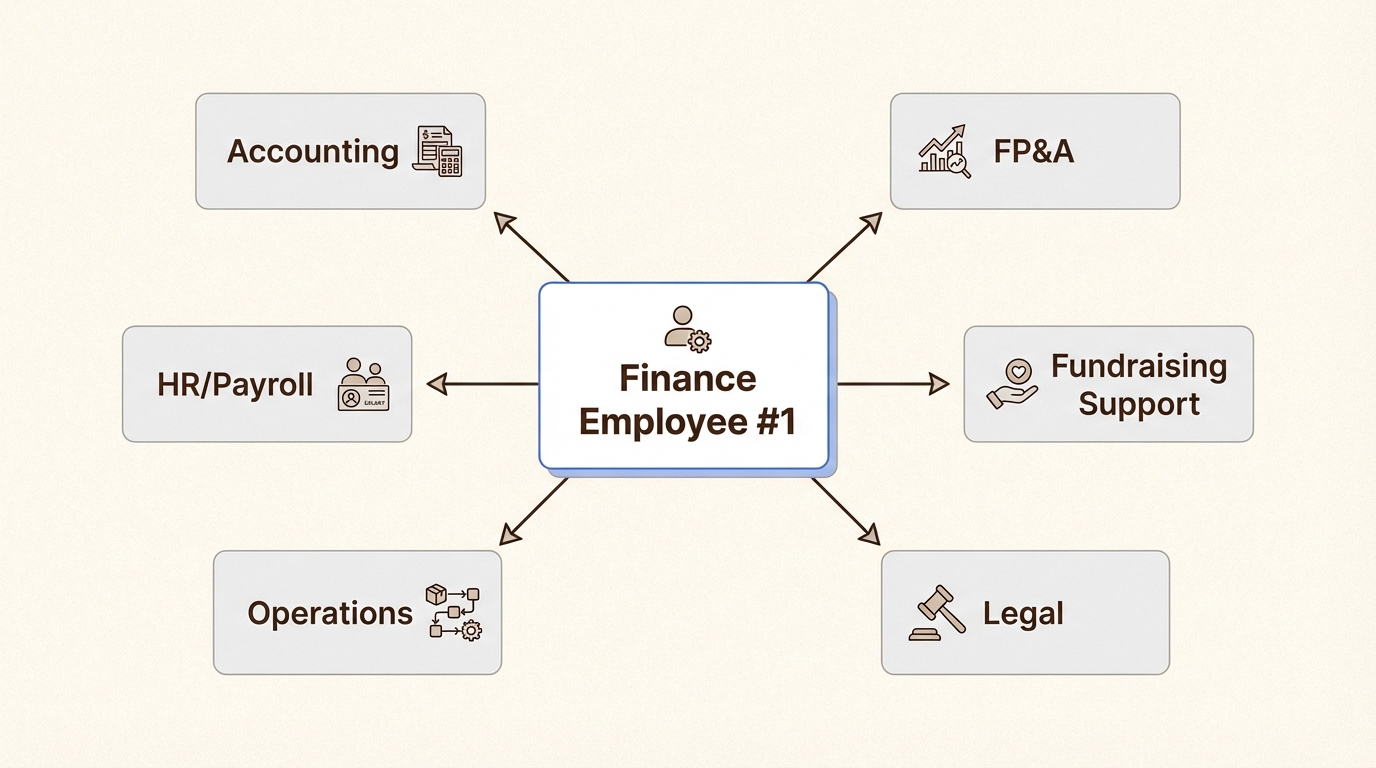First finance hires typically span more functions than any other early employee