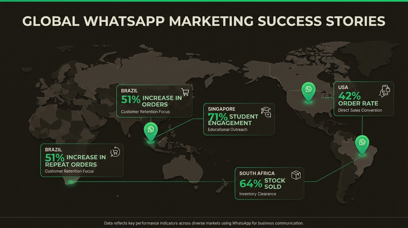 Global case studies prove that WhatsApp marketing drives measurable growth across diverse industries and international markets.