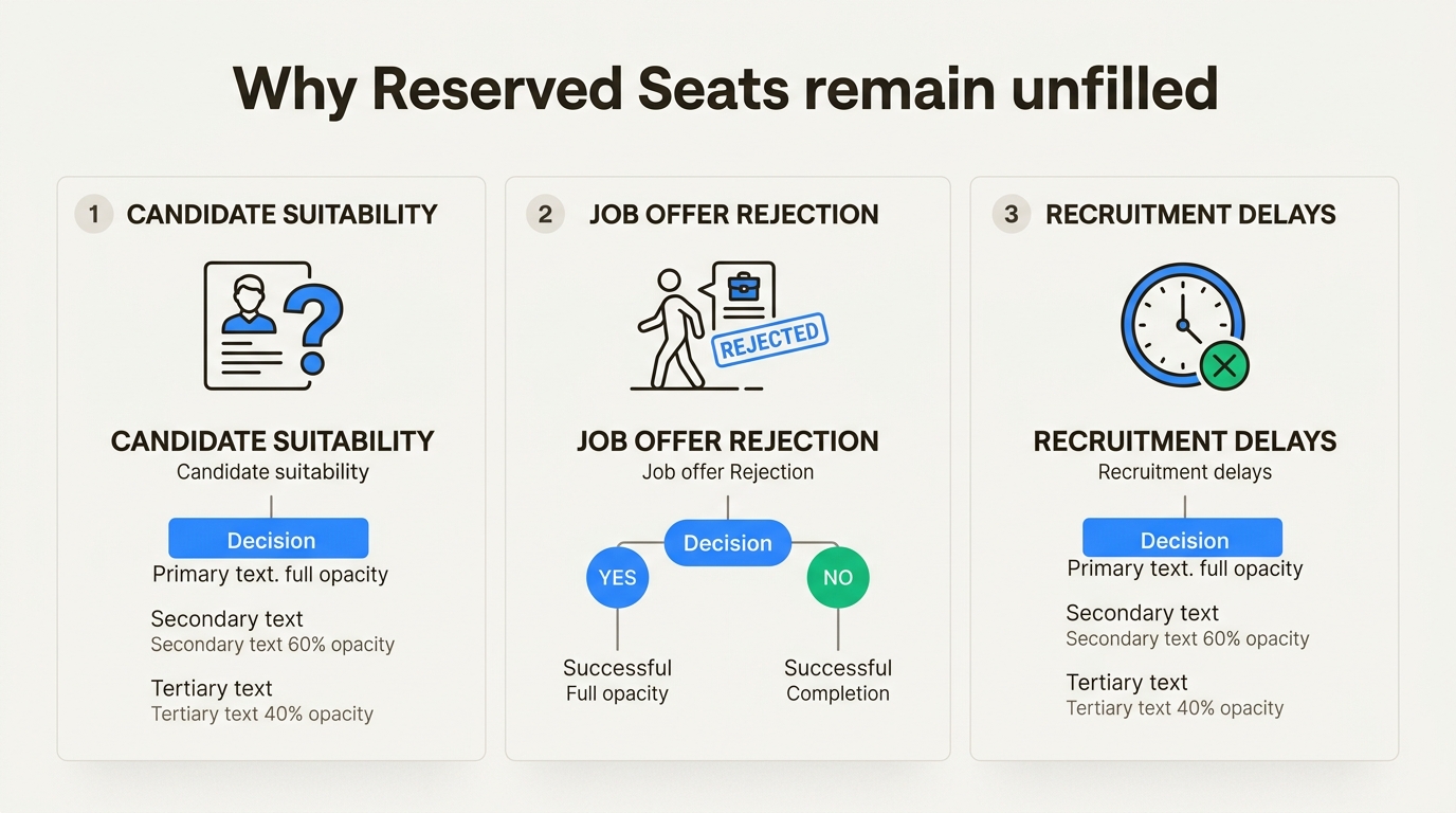 Three factors that cause reserved positions to become backlog vacancies