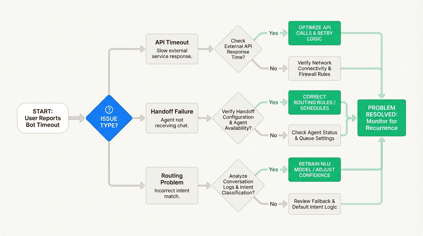 Flux de travail de dépannage pour les délais d'attente du bot de messagerie
