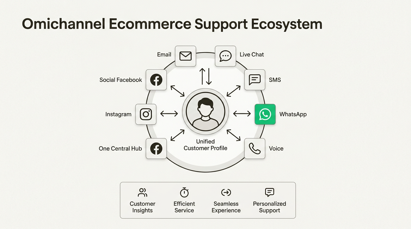 Linha do tempo unificada do cliente mostrando canais de comunicação consolidados