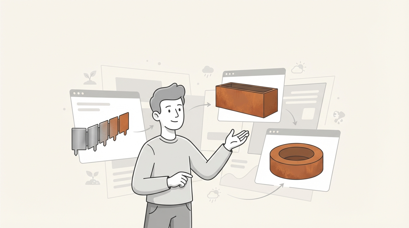 Acero corten para jardín: La guía definitiva de diseño, durabilidad y estilo