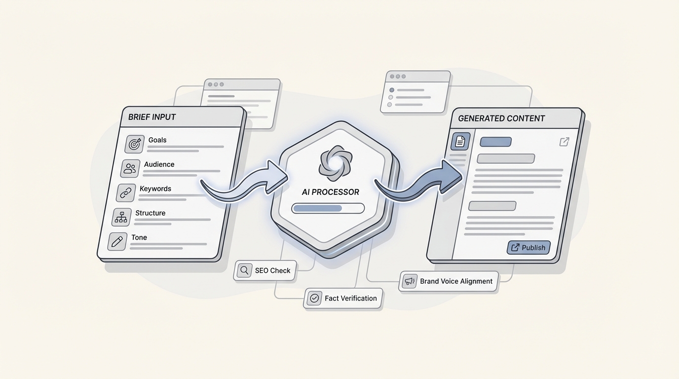 A practical guide on how to create content briefs for AI writers
