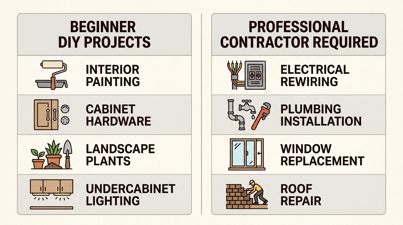 Understand which home improvements you can tackle yourself and which require a licensed professional to ensure safety and quality.