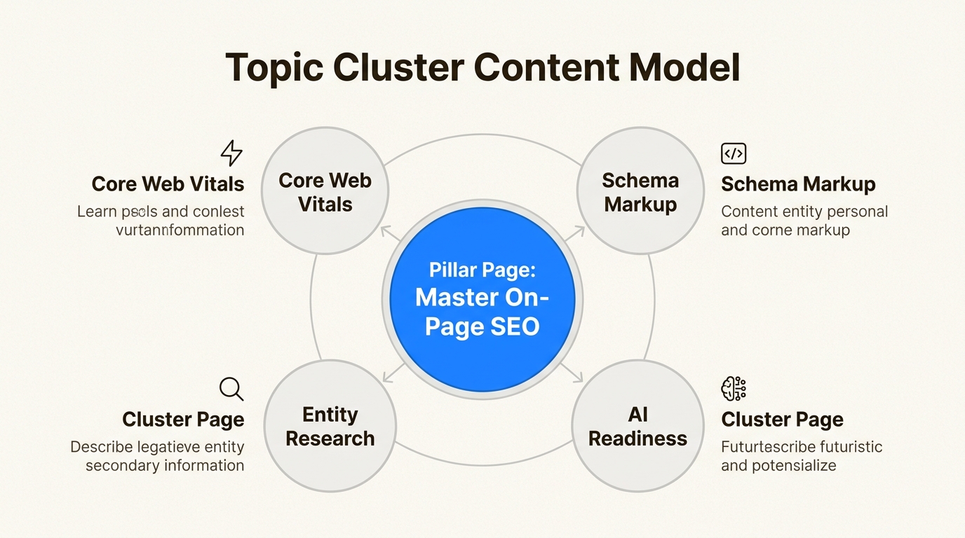 Topic cluster model for topical authority