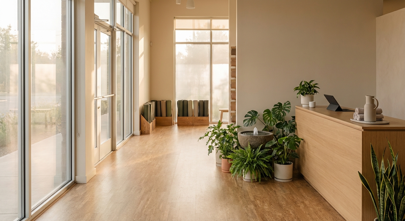 First impressions matter; a thoughtfully designed entrance signals a premium, intentional experience that distinguishes your studio from generic competitors.