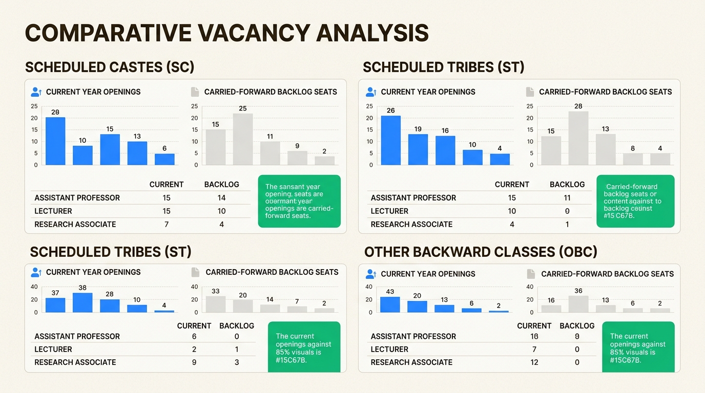 SBI PO notification showing current and backlog vacancy separation by category