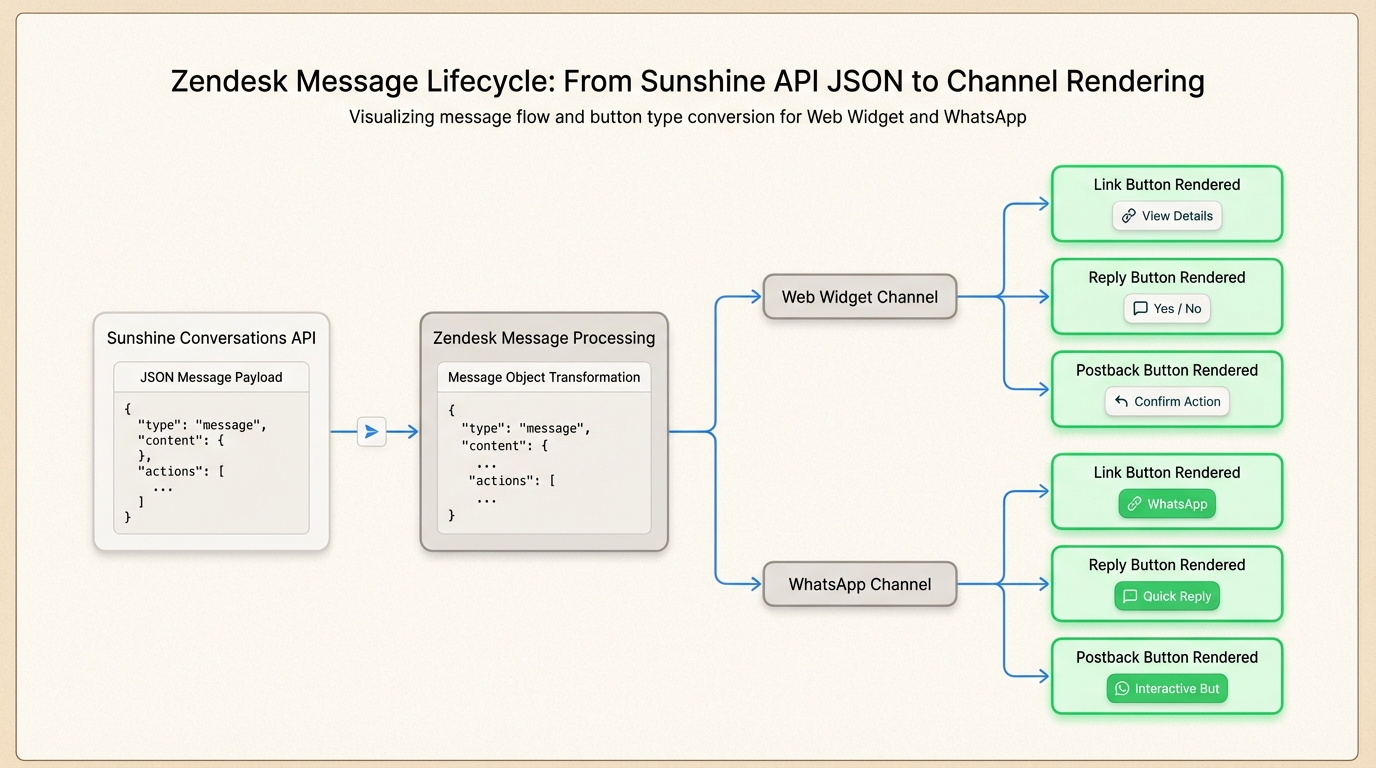 Das Verständnis, wie verschiedene Schaltflächentypen über Kanäle hinweg funktionieren, hilft Ihnen, effektivere und zuverlässigere Kundenkonversationsabläufe zu entwerfen.