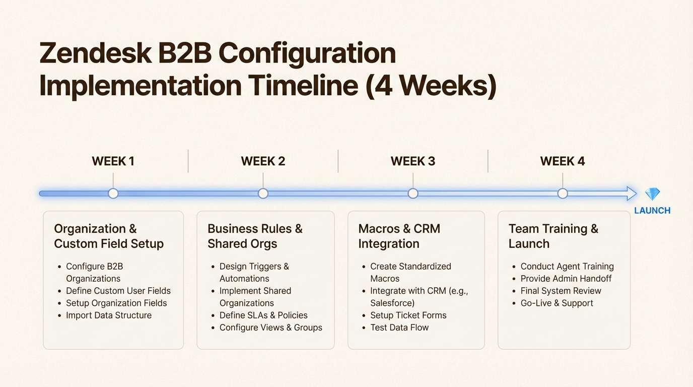 複雑なB2Bワークフローとチームの準備を構成するための4週間のロードマップ