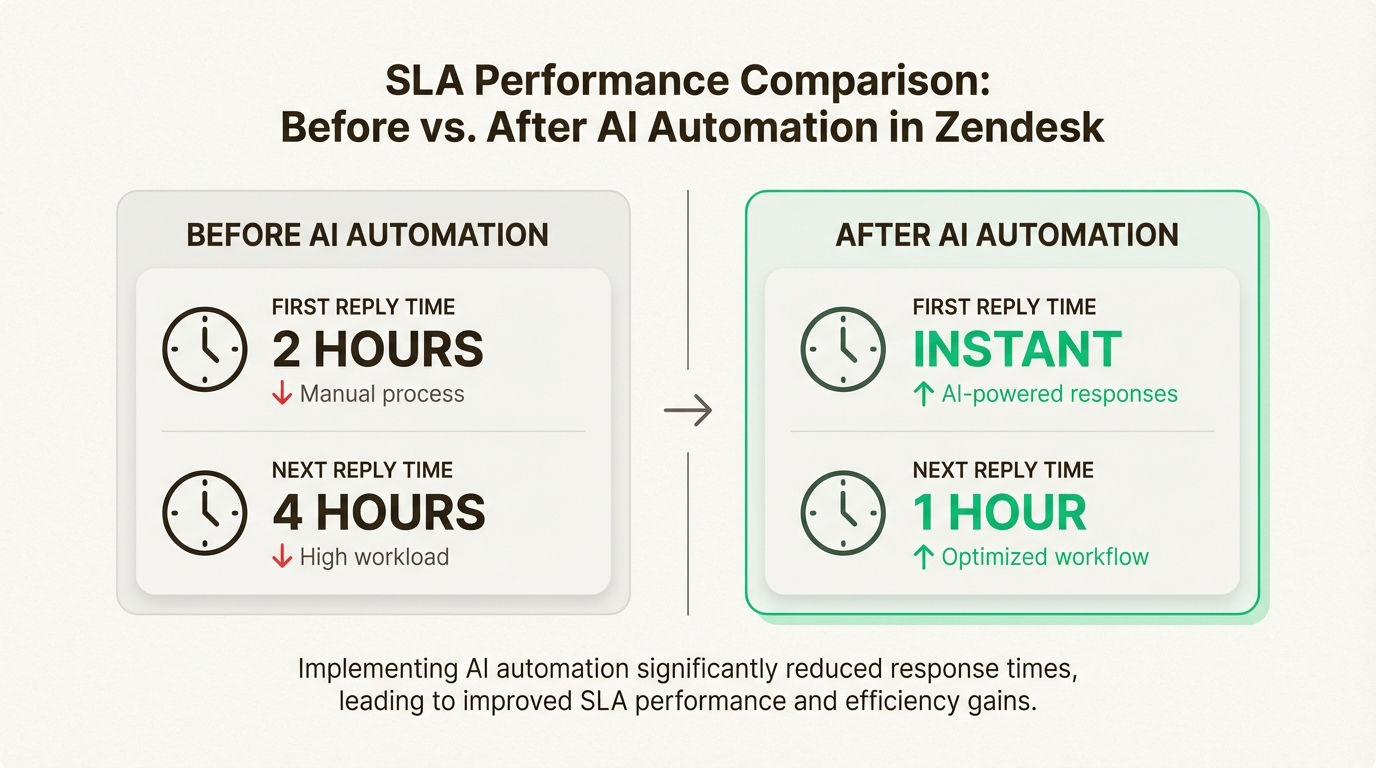 AI自動化により応答時間が短縮され、チームが一貫してメッセージングSLAターゲットを満たすのに役立ちます。
