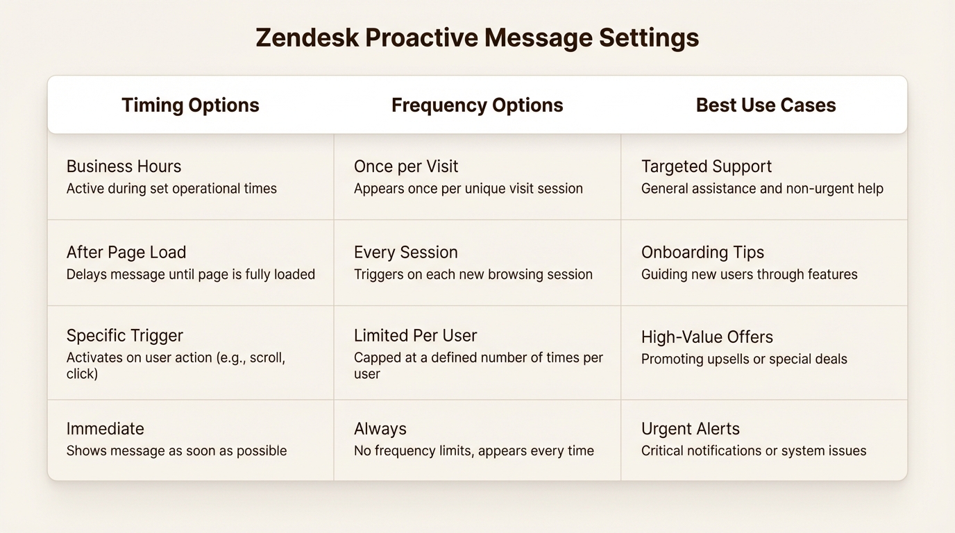 プロアクティブな顧客メッセージングキャンペーンのタイミングと頻度の設定