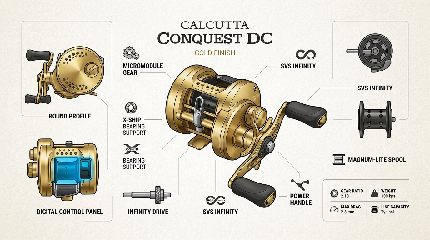 The Daiwa Certate HD LT uses a Monocoque MQ body for maximum power and saltwater durability.