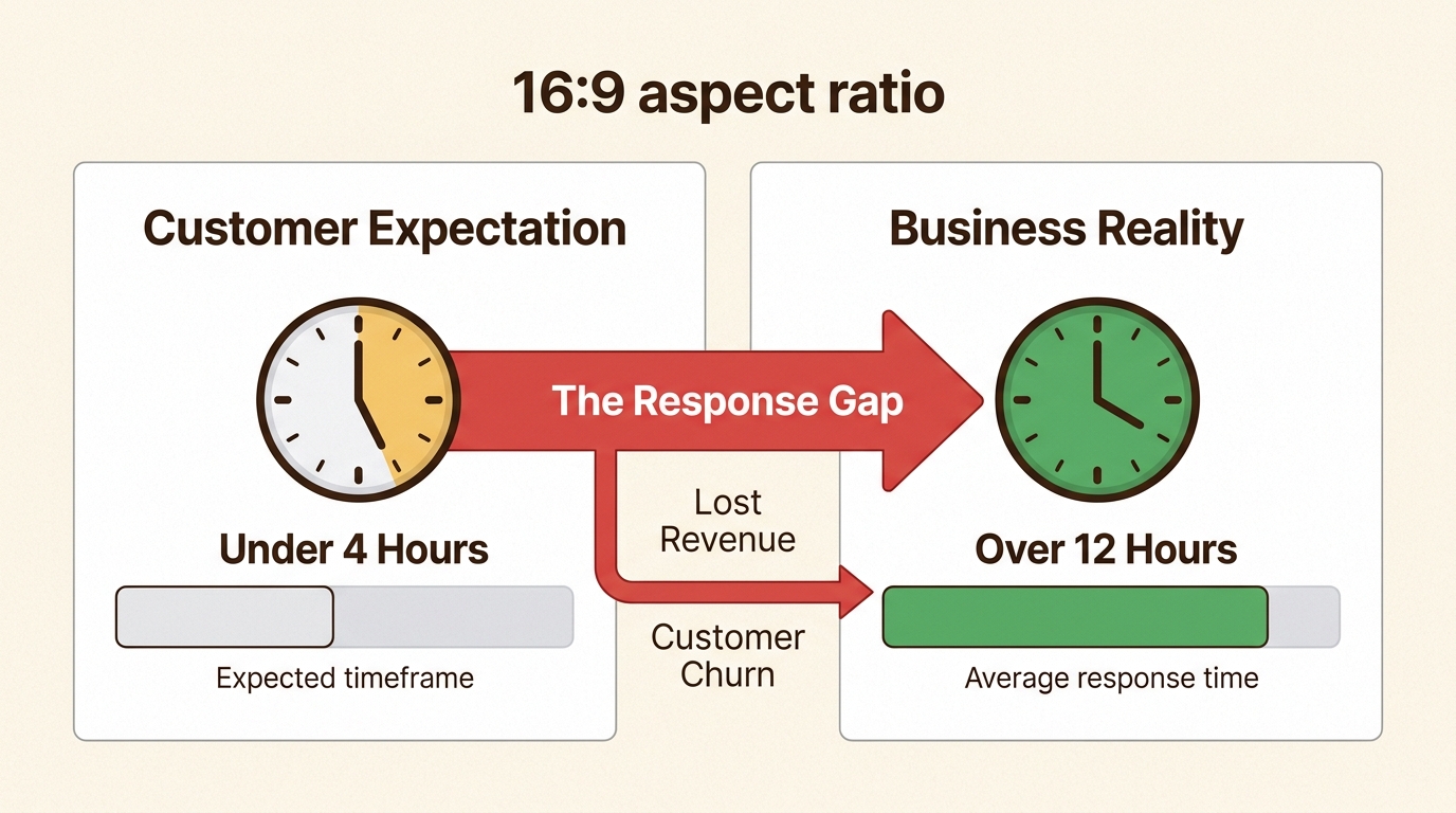 Understanding the 'Response Gap' between customer expectations and business reality reveals why fast email support is crucial for loyalty and revenue.
