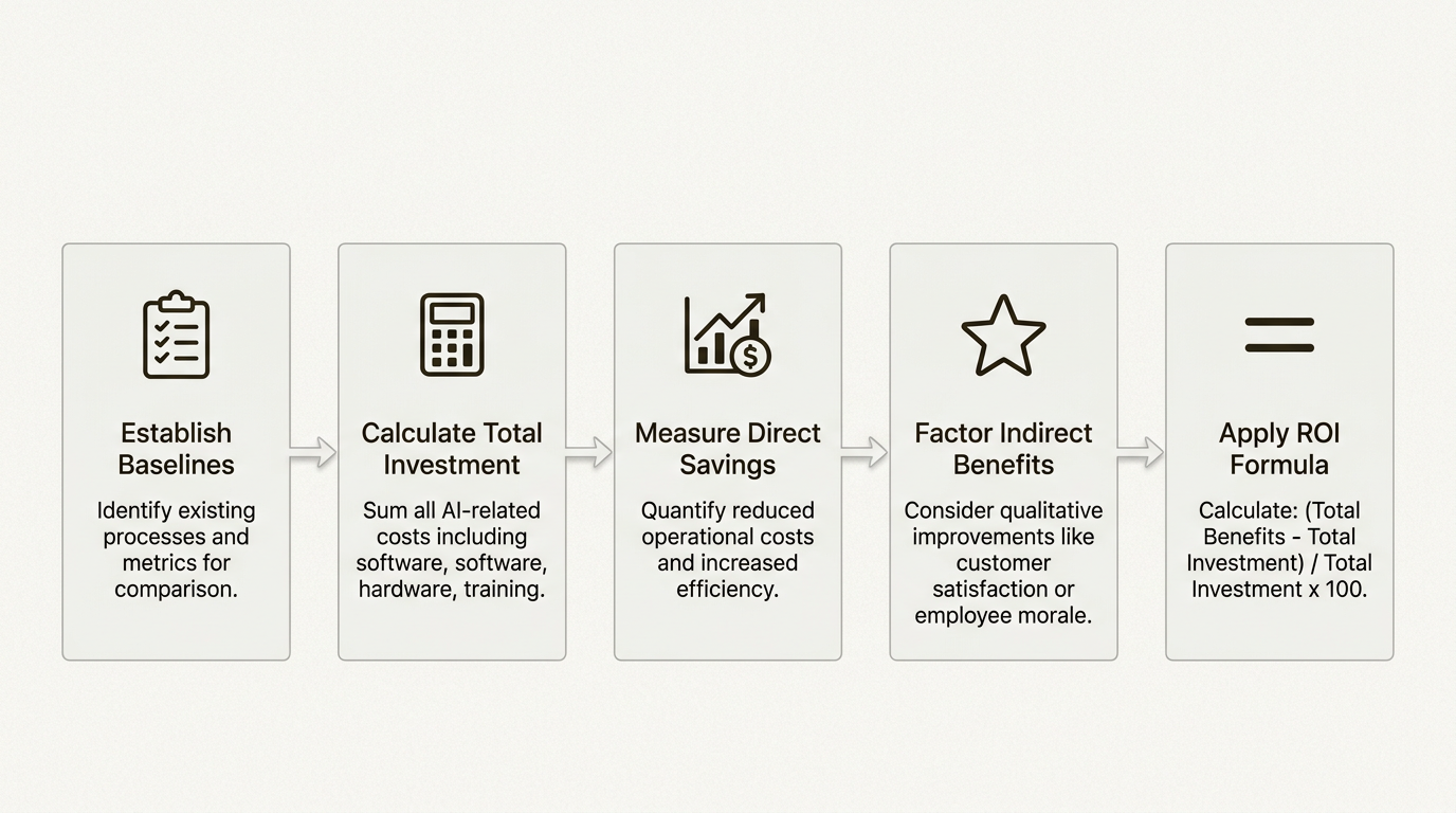 Schrittweiser Workflow zur Berechnung des ROI von KI-Support