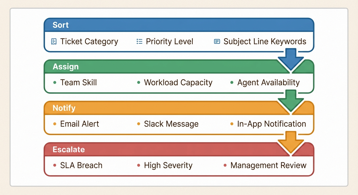 Le cadre SANE organise les déclencheurs dans une séquence logique pour une exécution prévisible