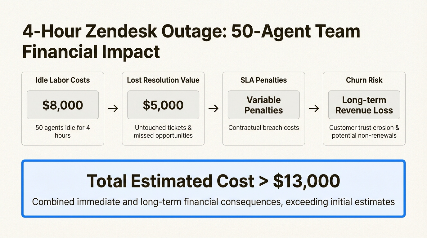 Quantificar o alto custo do tempo de inatividade ajuda os líderes de suporte a justificar os investimentos em sistemas redundantes e ferramentas de backup alimentadas por IA.
