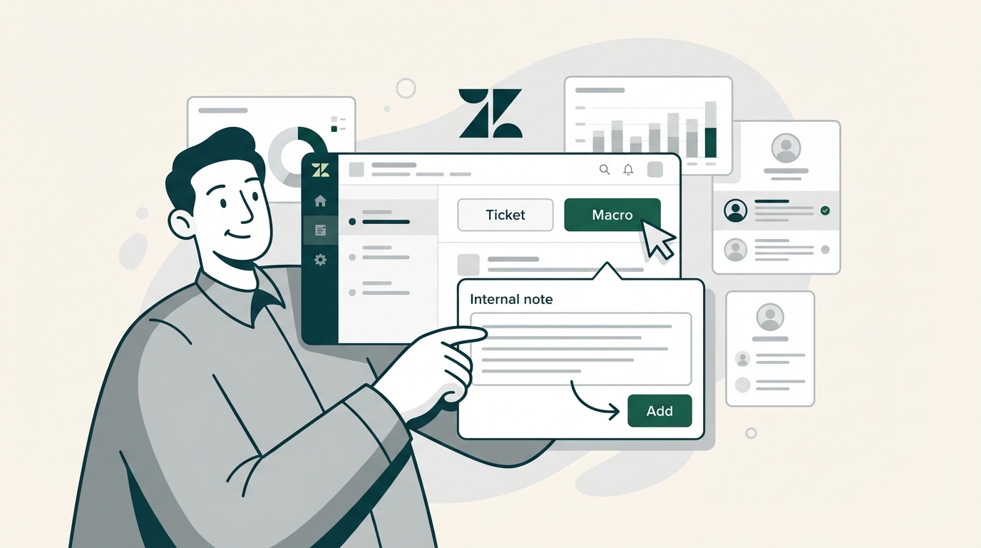Zendeskマクロで社内メモを追加する方法：完全ガイド