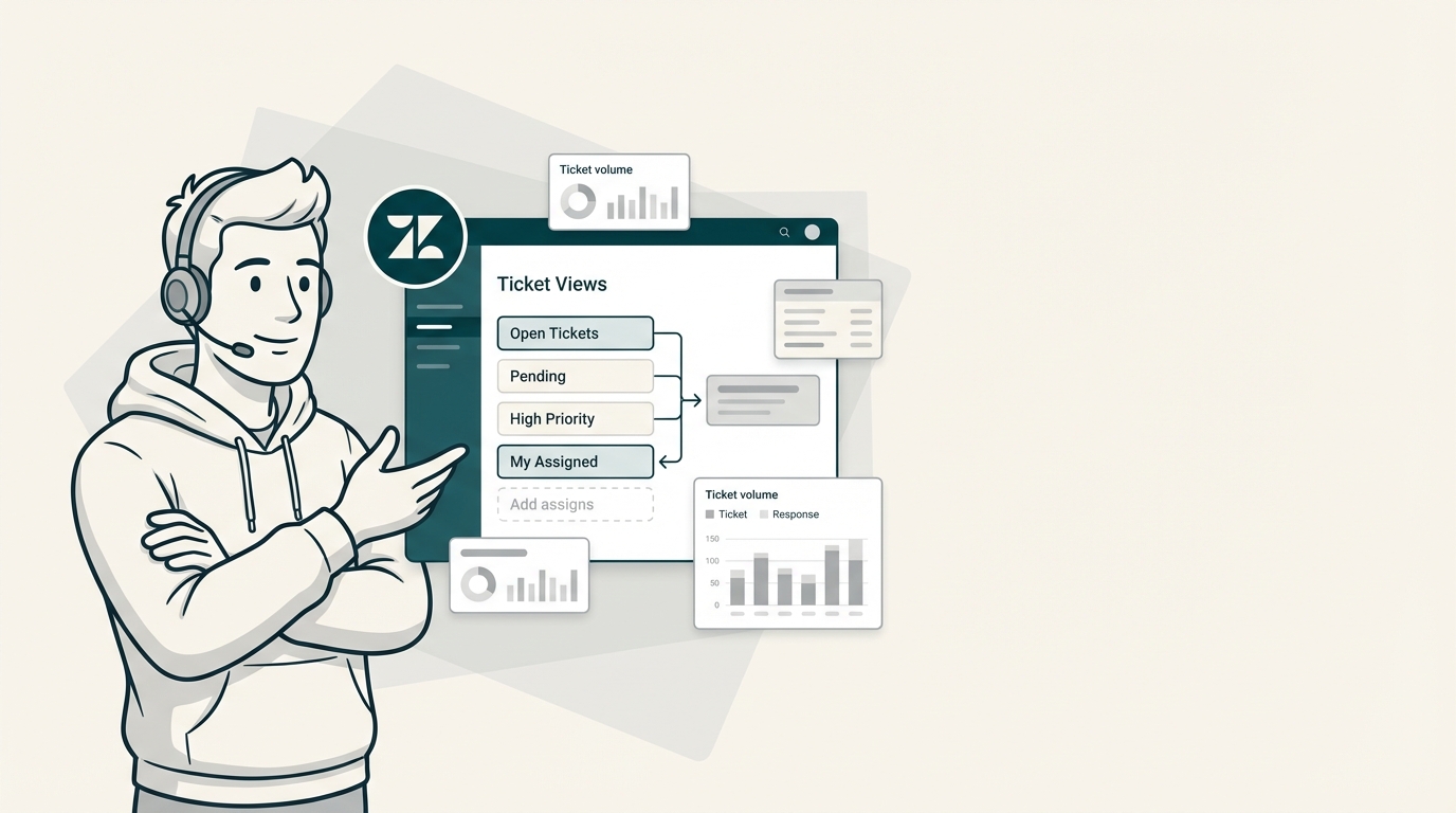 Zendeskチケットビューのエージェント向け設定方法：完全ガイド