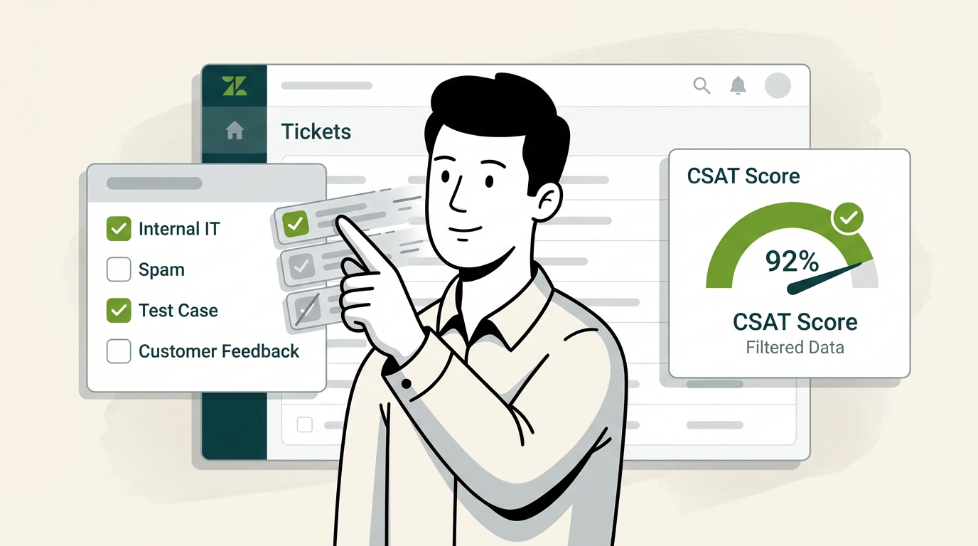 How to exclude ticket types from Zendesk CSAT surveys | eesel AI