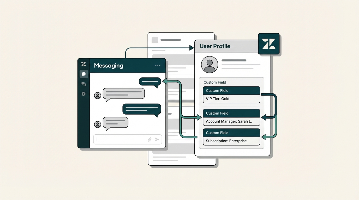 How to use Zendesk custom user fields in messaging | eesel AI