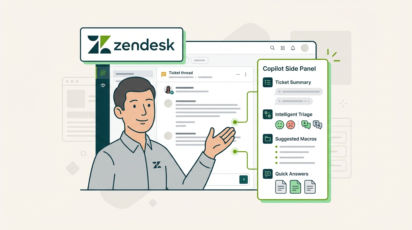 Zendesk Copilotのサイドパネルと要約：2026年完全ガイド